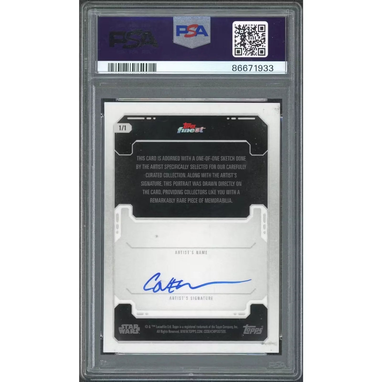 Han Solo Signed Sketch Card | 2023 Star Wars Topps Finest Roy Cover