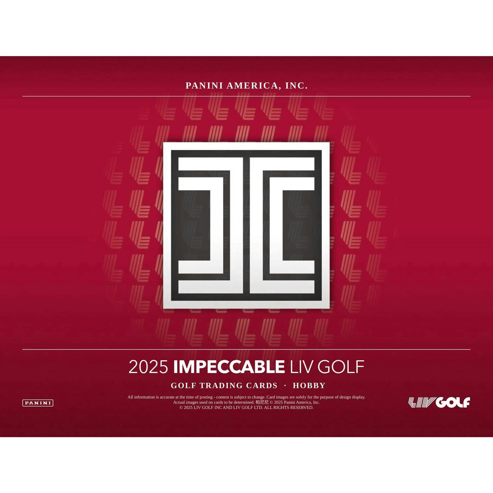 DRAFT - 2025 Panini Impeccable LIV Golf Hobby 3-Box Case | SKU BV9Y0IZLZQ