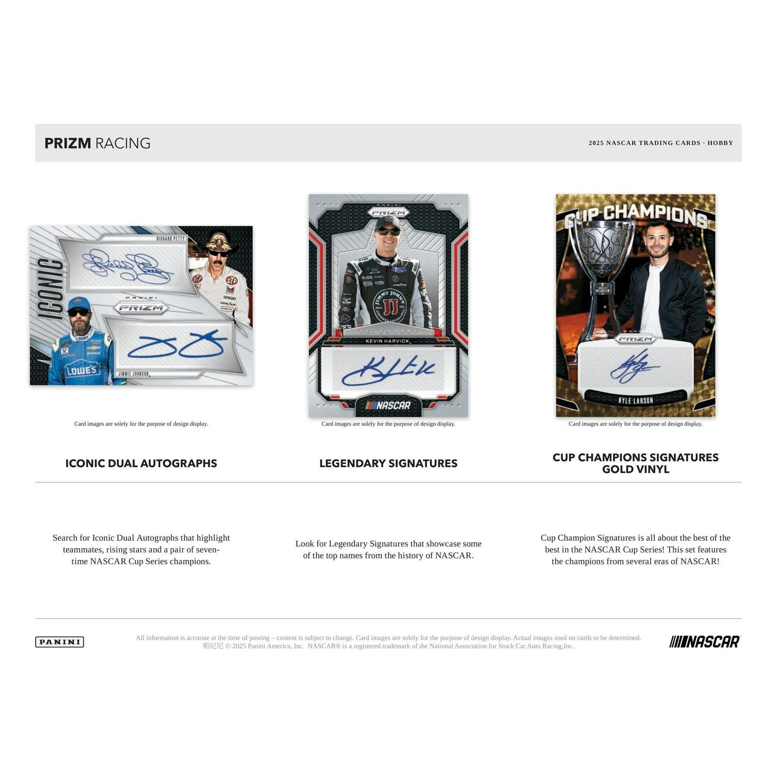 DRAFT - 2025 Panini Prizm NASCAR Racing Hobby Box | dacardworld:BVA10J9GDL
