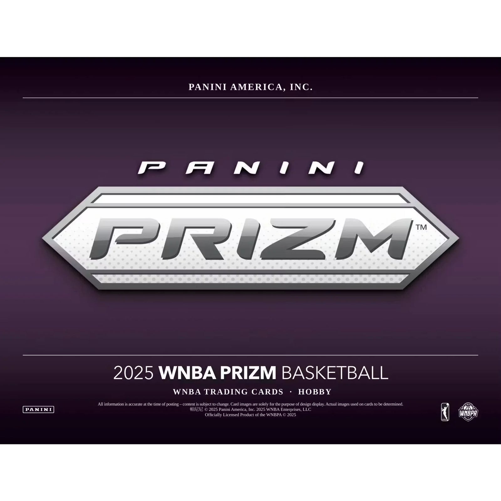 2025 Panini Prizm WNBA Basketball Hobby Box (Ships Sealed Only)