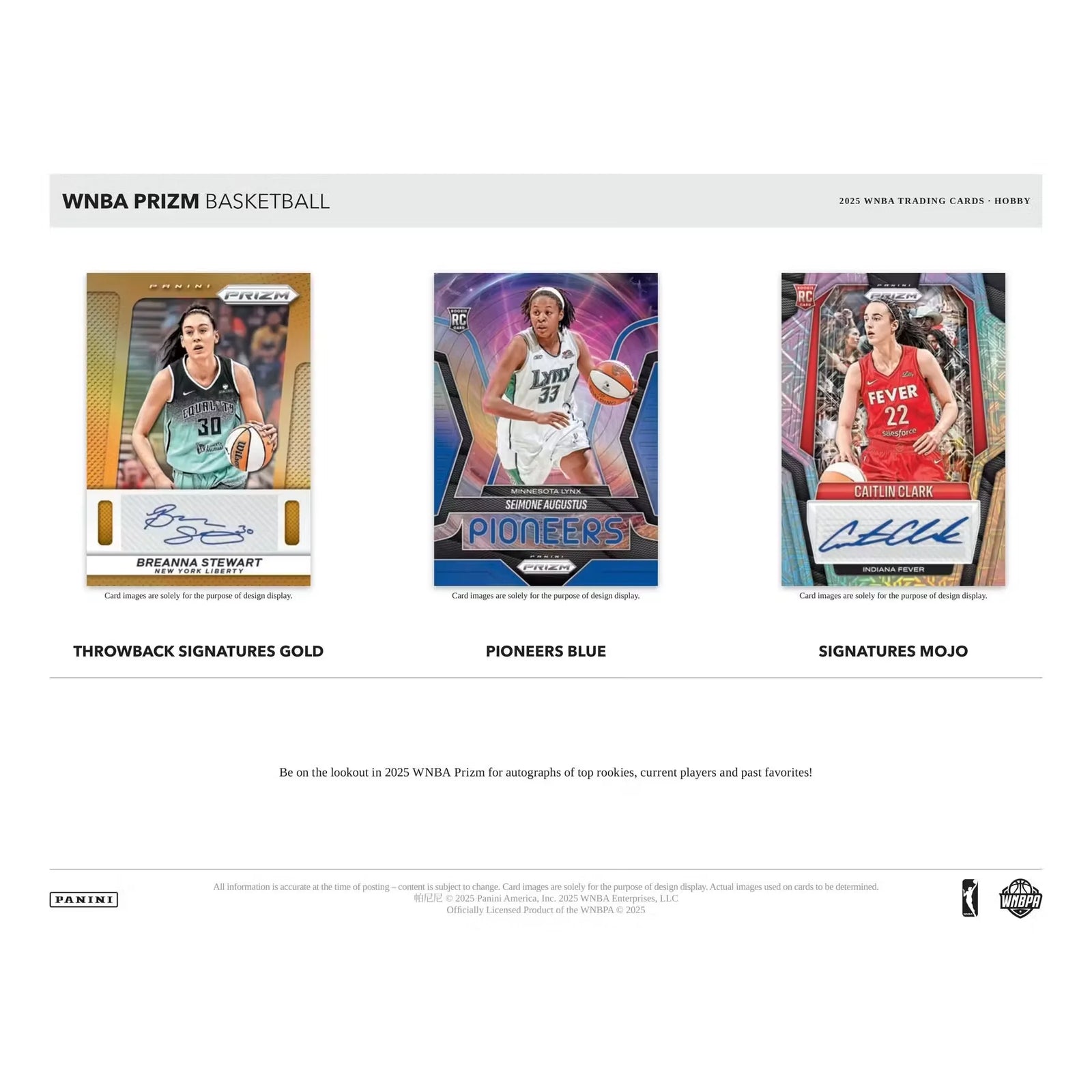 2025 Panini Prizm WNBA Basketball Hobby Box (Ships Sealed Only)