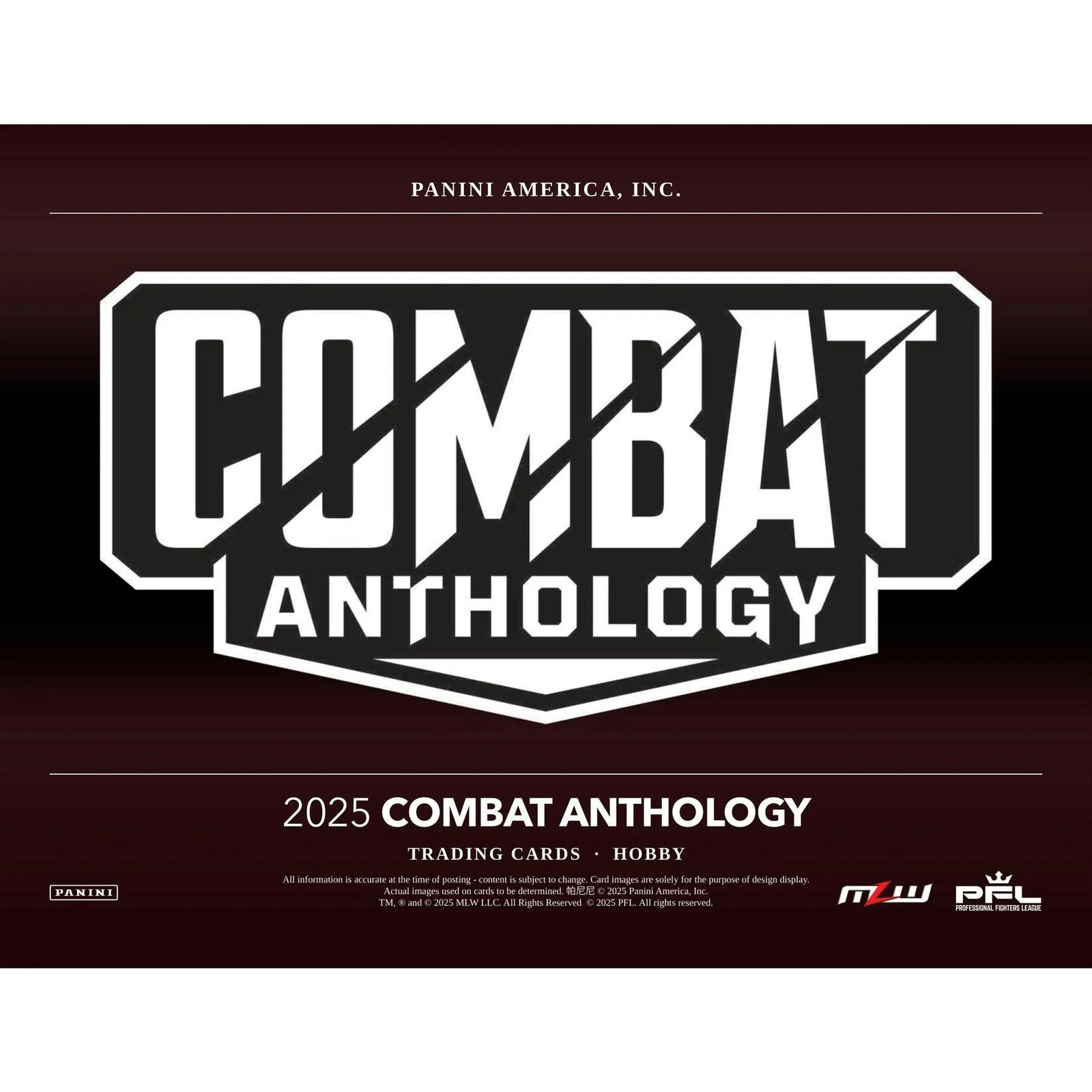 DRAFT - 2025 Panini Combat Anthology MMA Hobby Box | SKU BVA10LCUX3