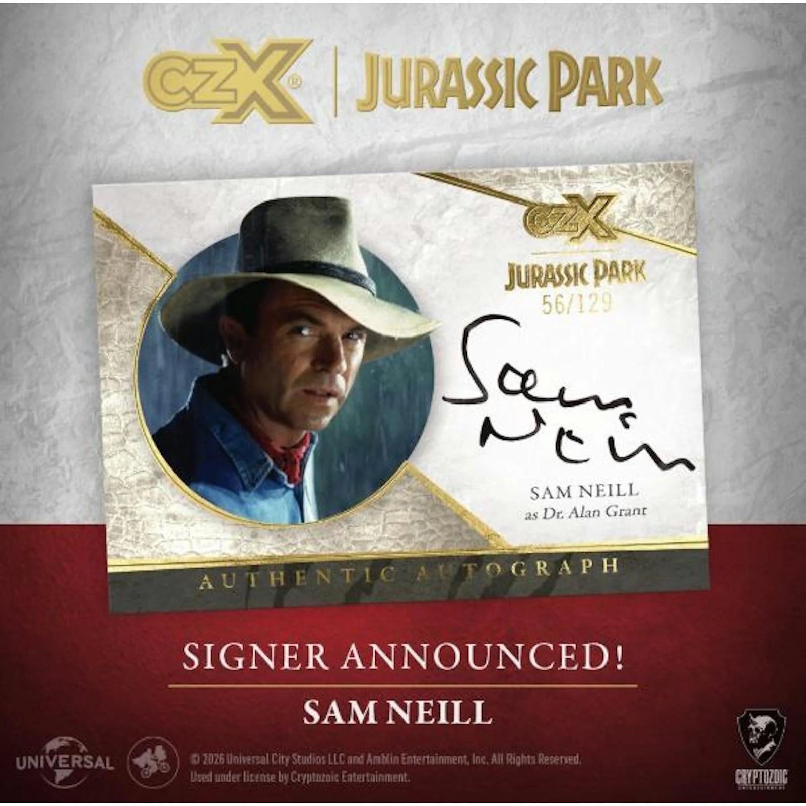 DRAFT - 2025 Cryptozoic CZX Jurassic Park Hobby 6-Box Case | Presell