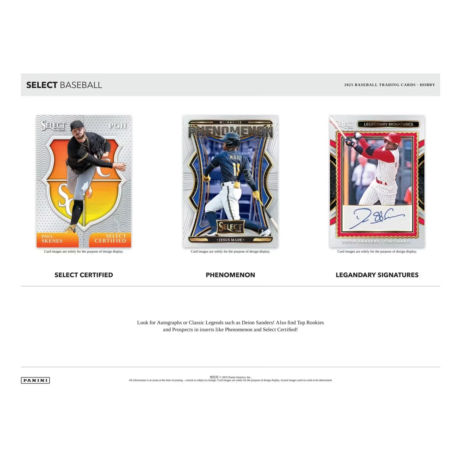 2025 Panini Select Baseball Hobby 12-Box Case (Ships Sealed Only)