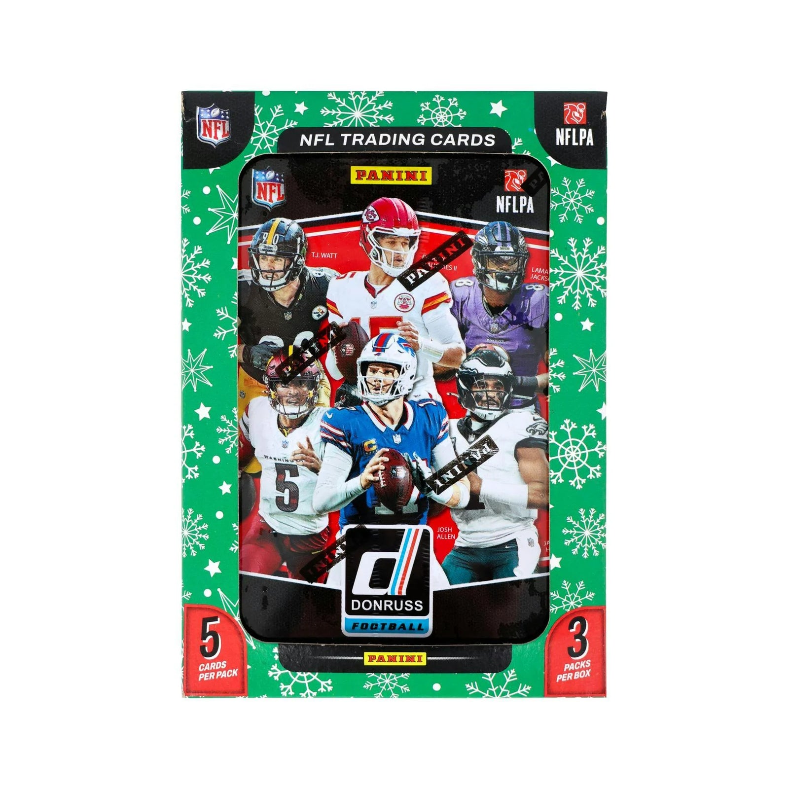 DRAFT - New 2025 Panini Donruss Football Winter Holiday 30-Tin Case (Box)