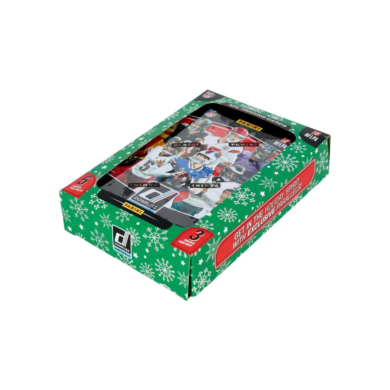 DRAFT - New 2025 Panini Donruss Football Winter Holiday 30-Tin Case (Box)