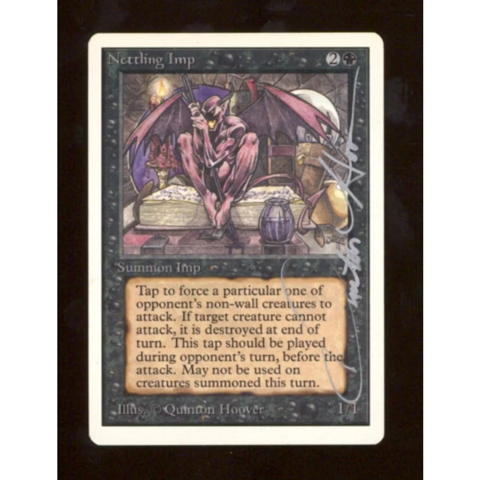 Nettling Imp Unlimited Magic Card | Signed by Quinton Hoover