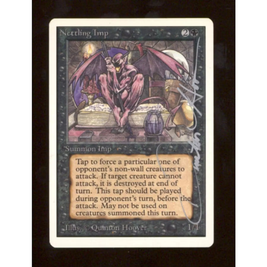 Nettling Imp Unlimited Magic Card | Signed by Quinton Hoover