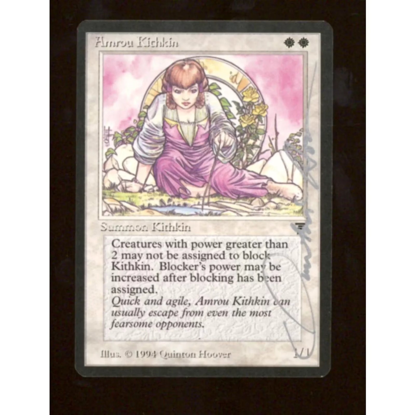 Amrou Kithkin Signed Magic the Gathering Legends Card | Quinton Hoover Auto