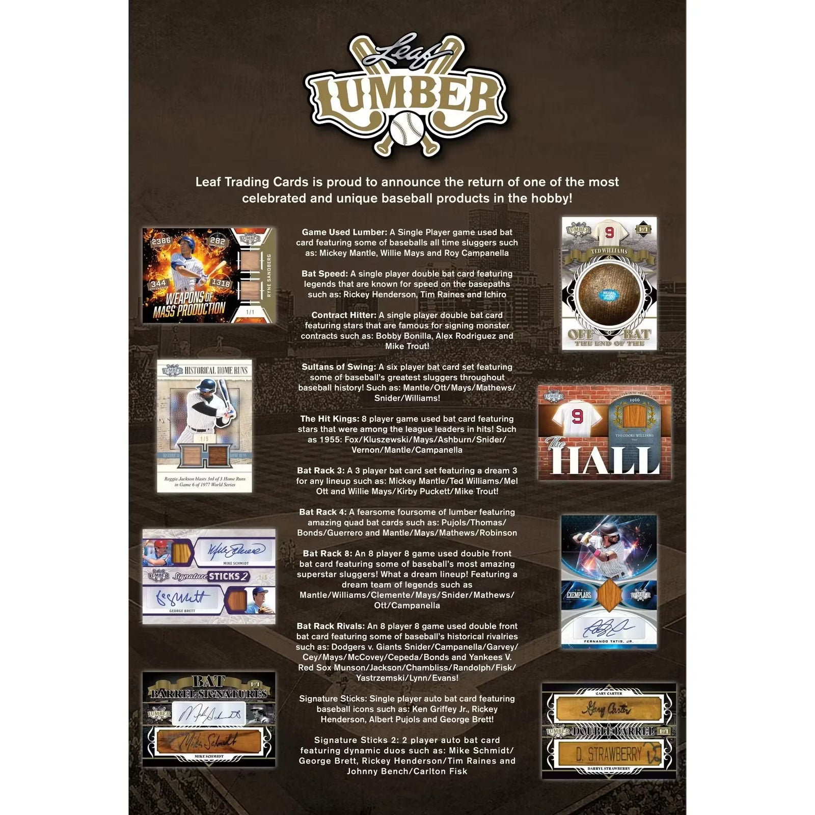 2022 Leaf Lumber Baseball Hobby Box