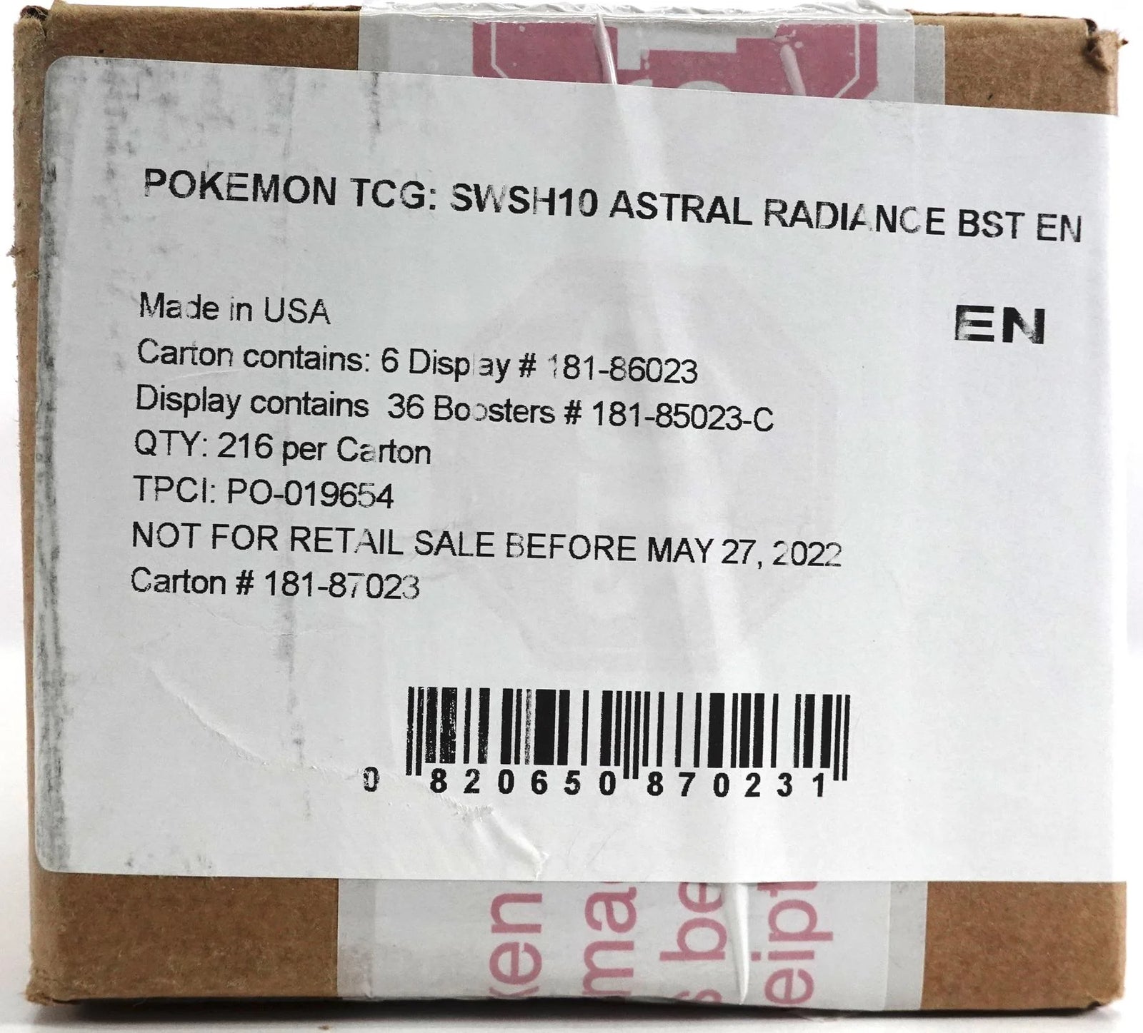 Pokemon Sword & Shield Astral Radiance Booster 6-Box Case | Sealed (Ships Sealed Only)