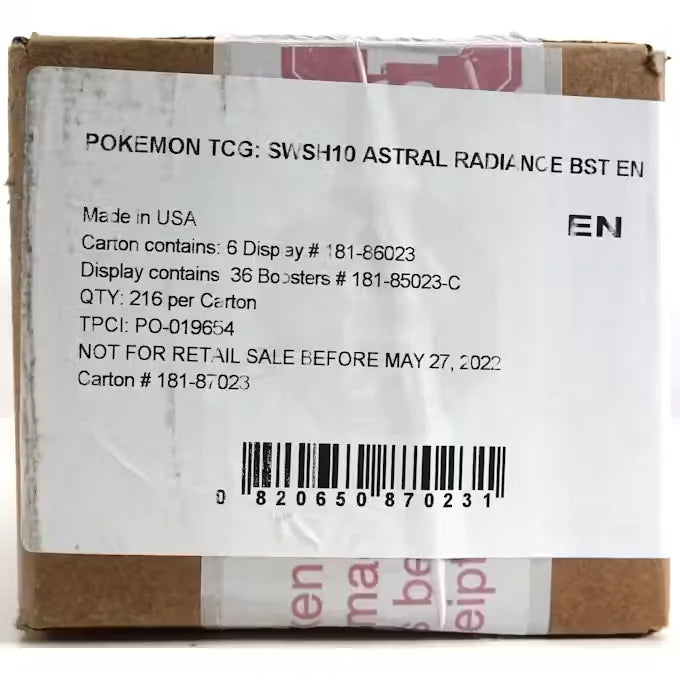 Pokemon Sword & Shield Astral Radiance Booster 6-Box Case | Sealed (Ships Sealed Only)