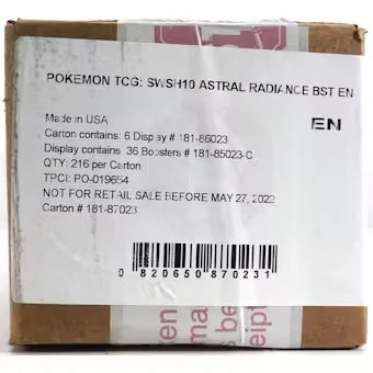 Pokemon Sword & Shield Astral Radiance Booster 6-Box Case | Sealed (Ships Sealed Only)
