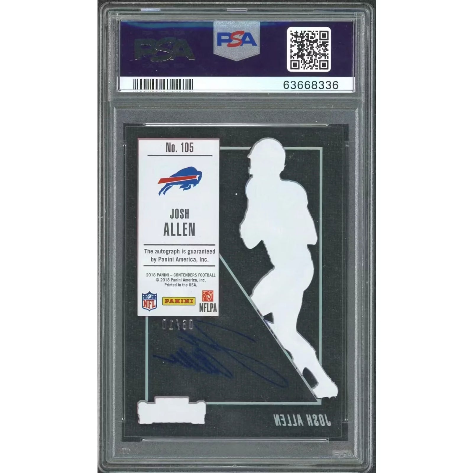 Josh Allen 2018 Contenders Clear Variation Auto/10 | PSA 7