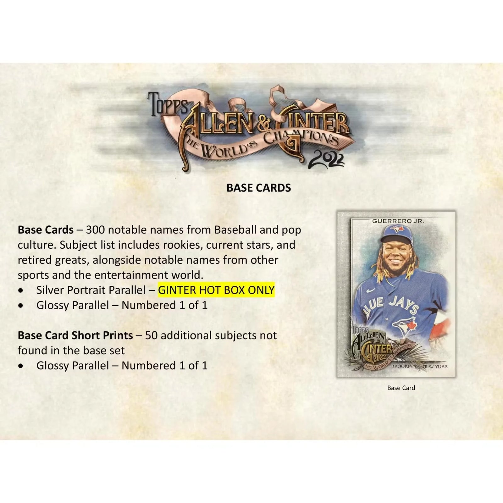 2022 Topps Allen & Ginter Baseball Hobby Box (Ships Sealed Only) - D
