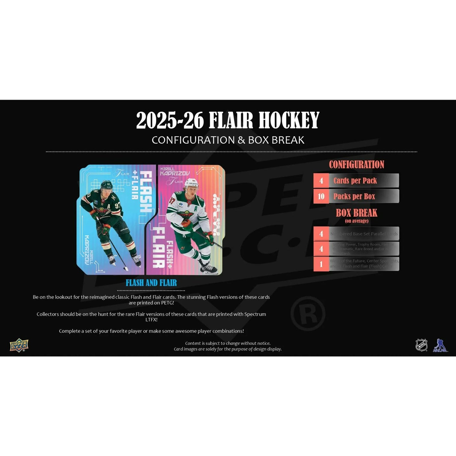 DRAFT - New 2025/26 Upper Deck Flair Hockey Hobby 10-Box Case