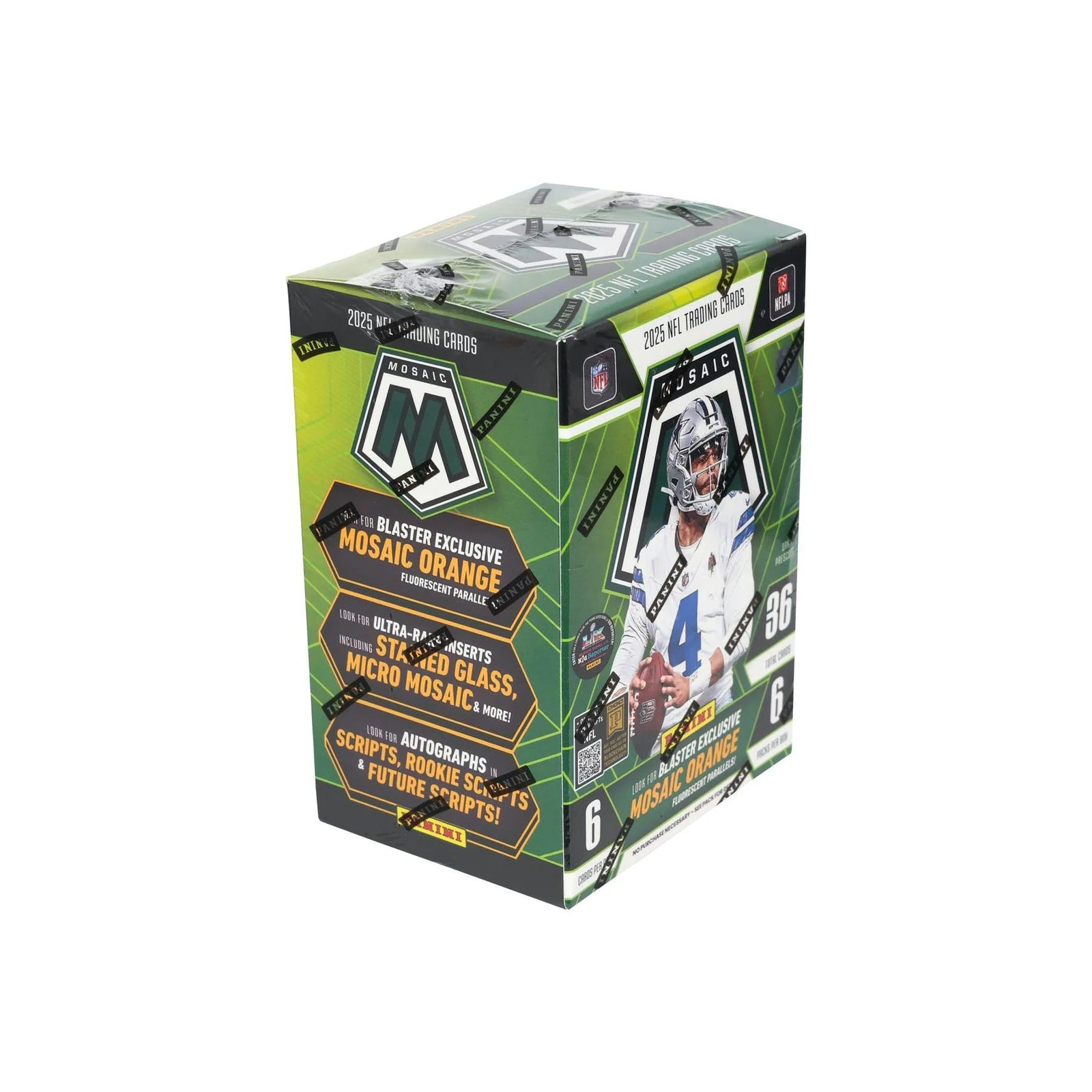 DRAFT - 2025 Panini Mosaic Football Blaster Box (Mosaic Orange Parallels) (Green Box)