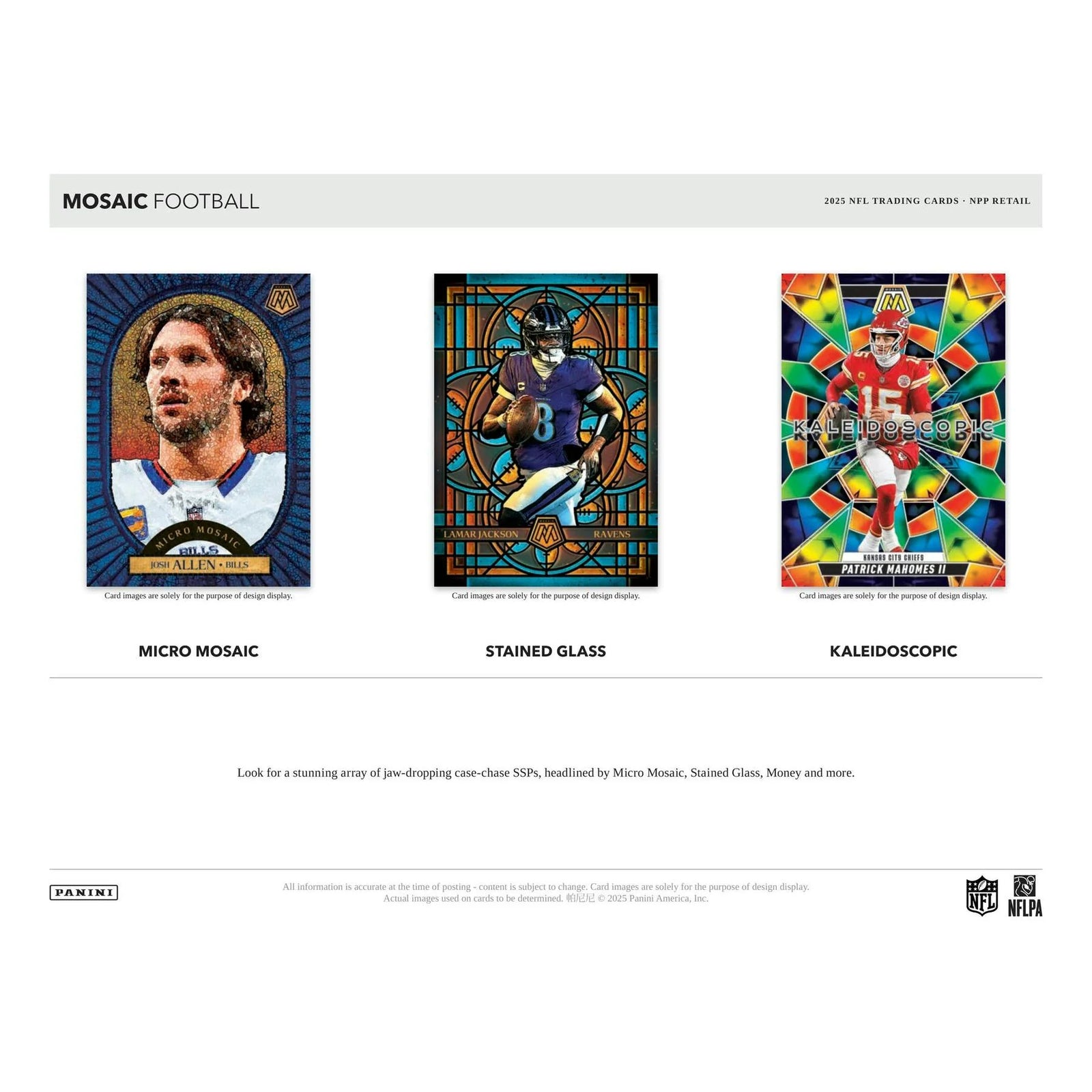 DRAFT - 2025 Panini Mosaic Football Blaster Box (Mosaic Orange Parallels) (Green Box)