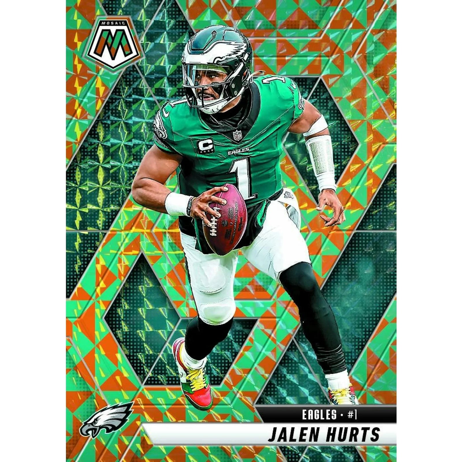 DRAFT - 2025 Panini Mosaic Football Blaster Box (Mosaic Orange Parallels) (Green Box)