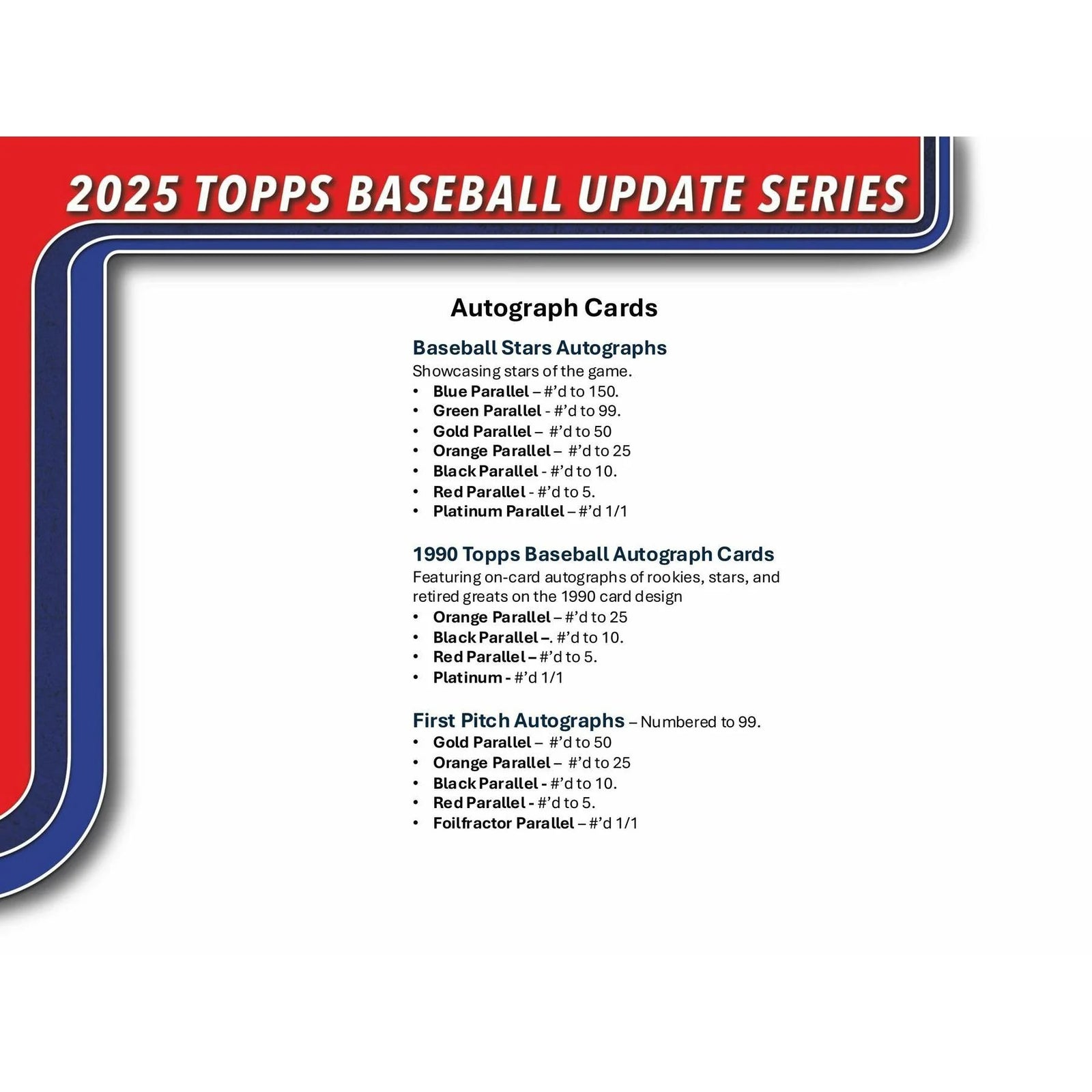 DRAFT - New 2025 Topps Update Series Baseball Hobby 12-Box Case