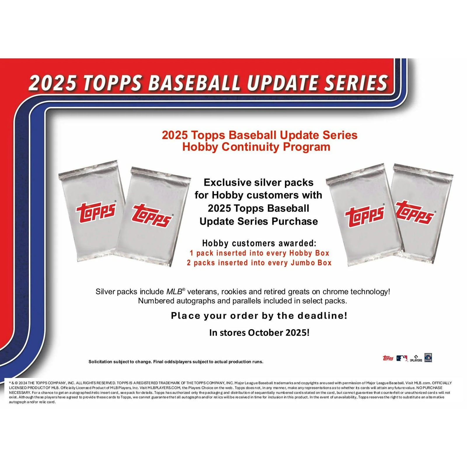 DRAFT - New 2025 Topps Update Series Baseball Hobby 12-Box Case