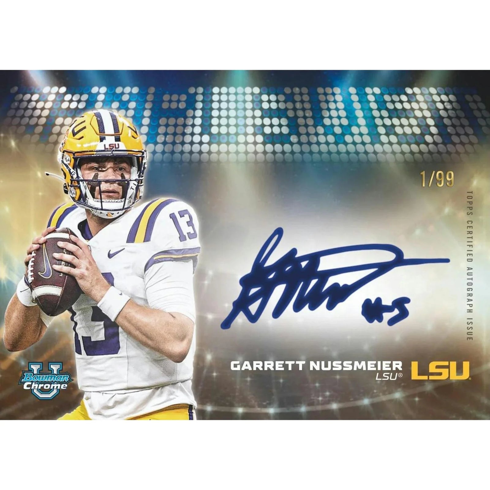 DRAFT - New 2025 Bowman University Chrome Football Mega 20-Box Case