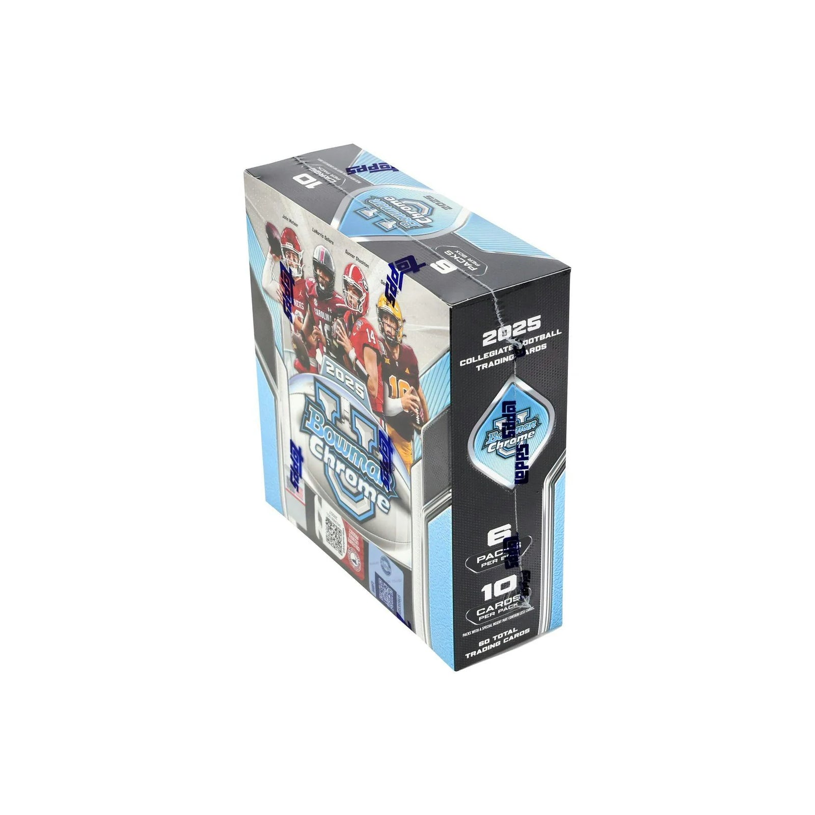 DRAFT - New 2025 Bowman University Chrome Football Mega 20-Box Case