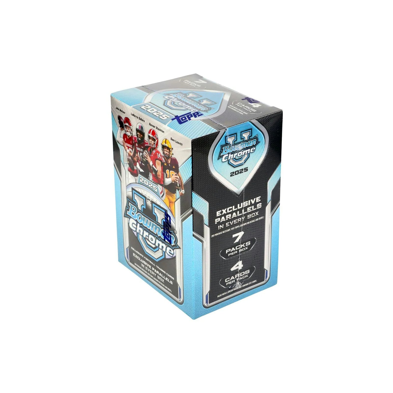 DRAFT - 2025 Bowman University Chrome Football Blaster 40-Box Case $1,299.95 Add to Cart