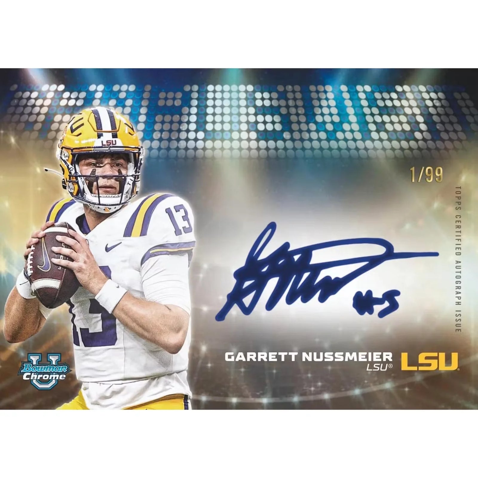 2025 Bowman University Chrome Football Hobby 12-Box Case (Ships Sealed Only) - D