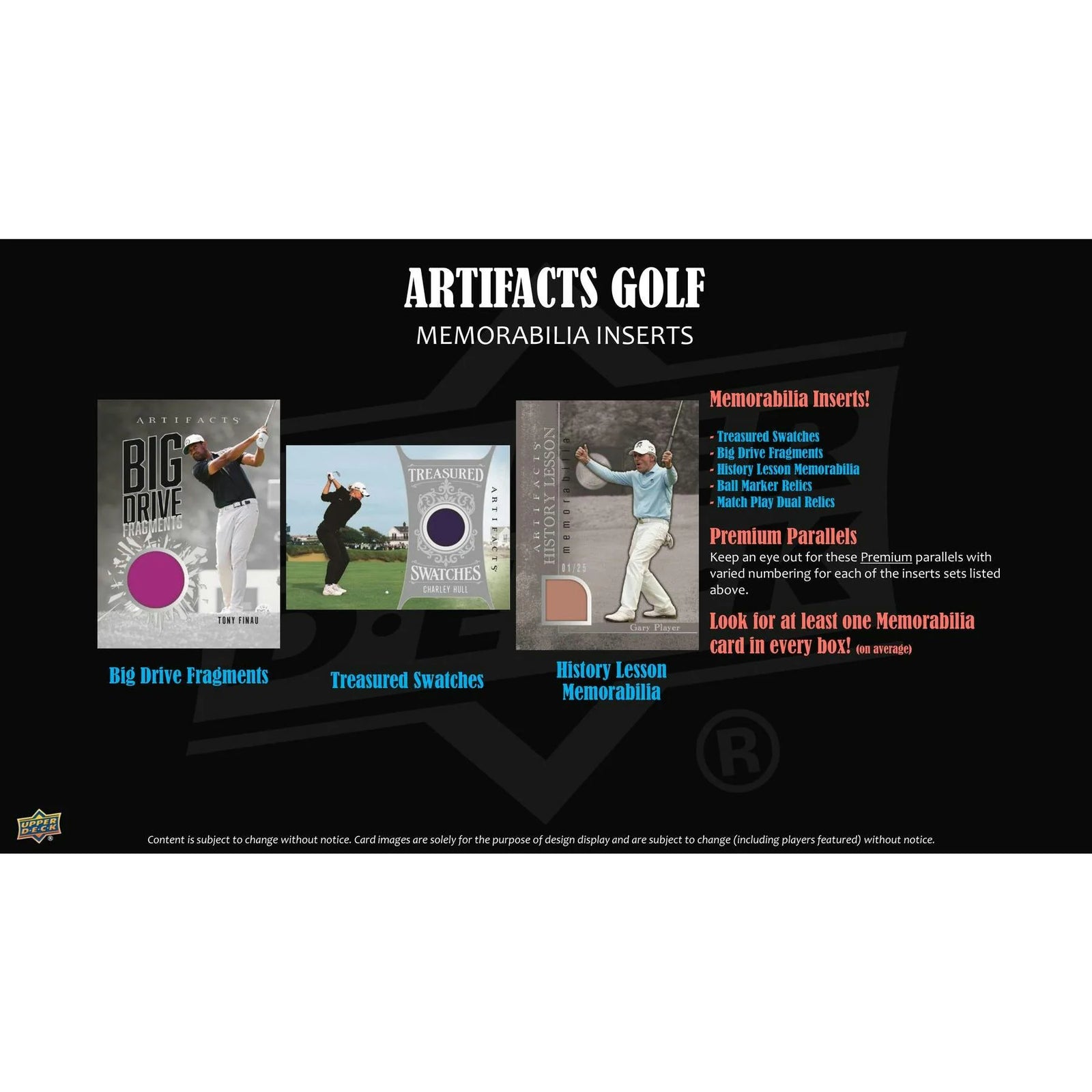 DRAFT - Presell 2026 Upper Deck Artifacts Golf Hobby 20-Box Case (Presell) Releases Jun. 24th, 2026