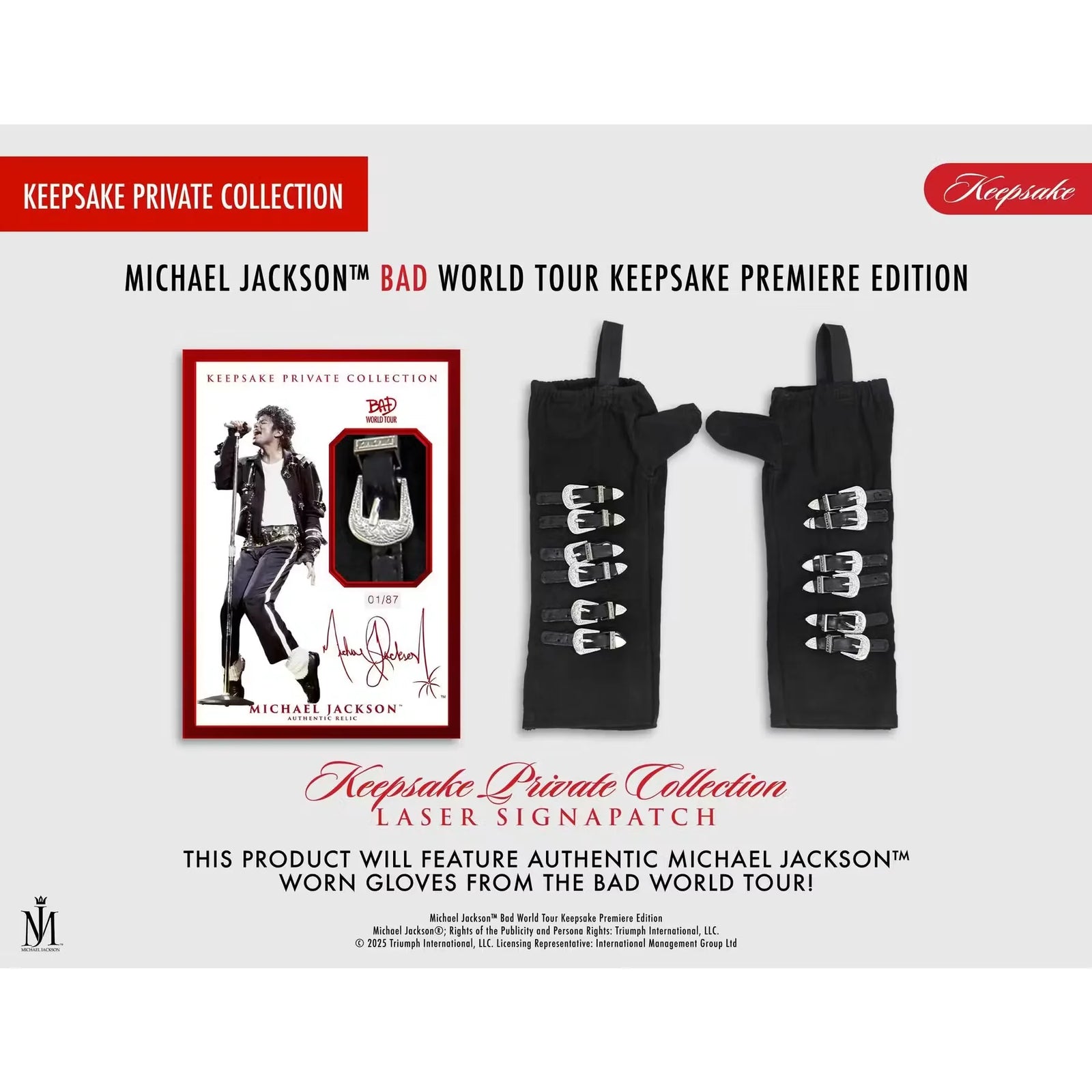 2025 Michael Jackson Bad World Tour Keepsake Premiere Edition Hobby Box