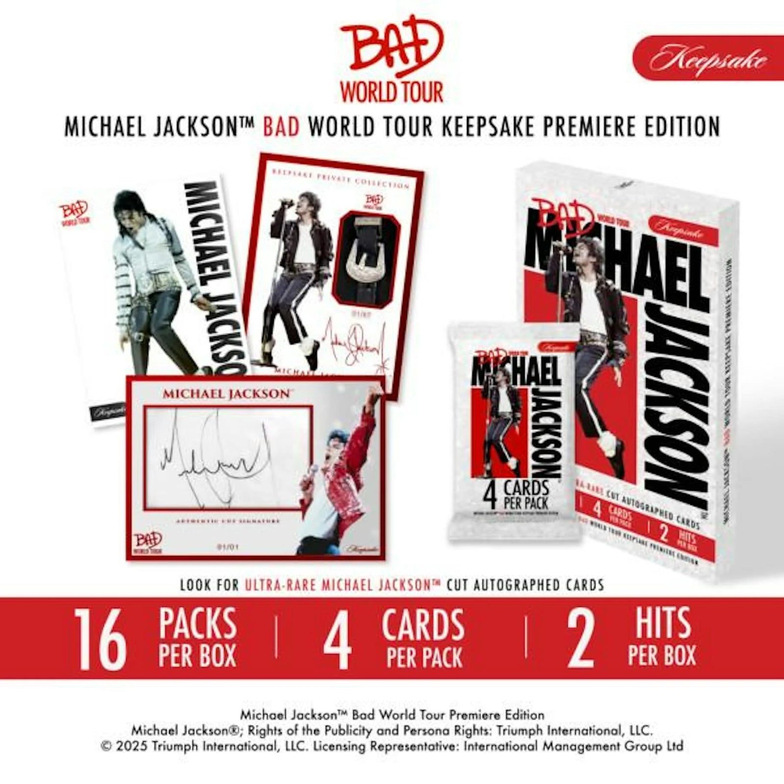 DRAFT - Michael Jackson Bad World Tour Keepsake 2025 Hobby 10-Box Case | Premiere Edition