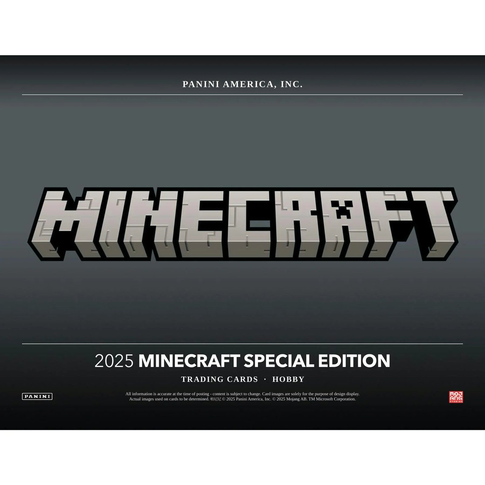 DRAFT - 2025 Panini Minecraft Special Edition Hobby 12-Box Case | SKU BVAM0QKDA7