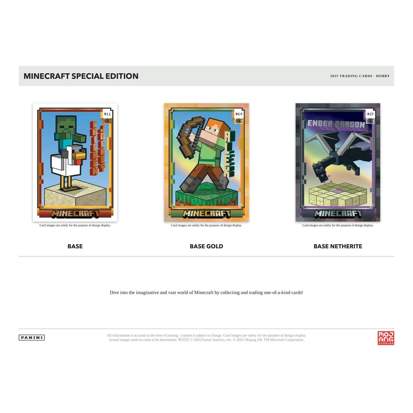 DRAFT - 2025 Panini Minecraft Special Edition Hobby 12-Box Case | SKU BVAM0QKDA7