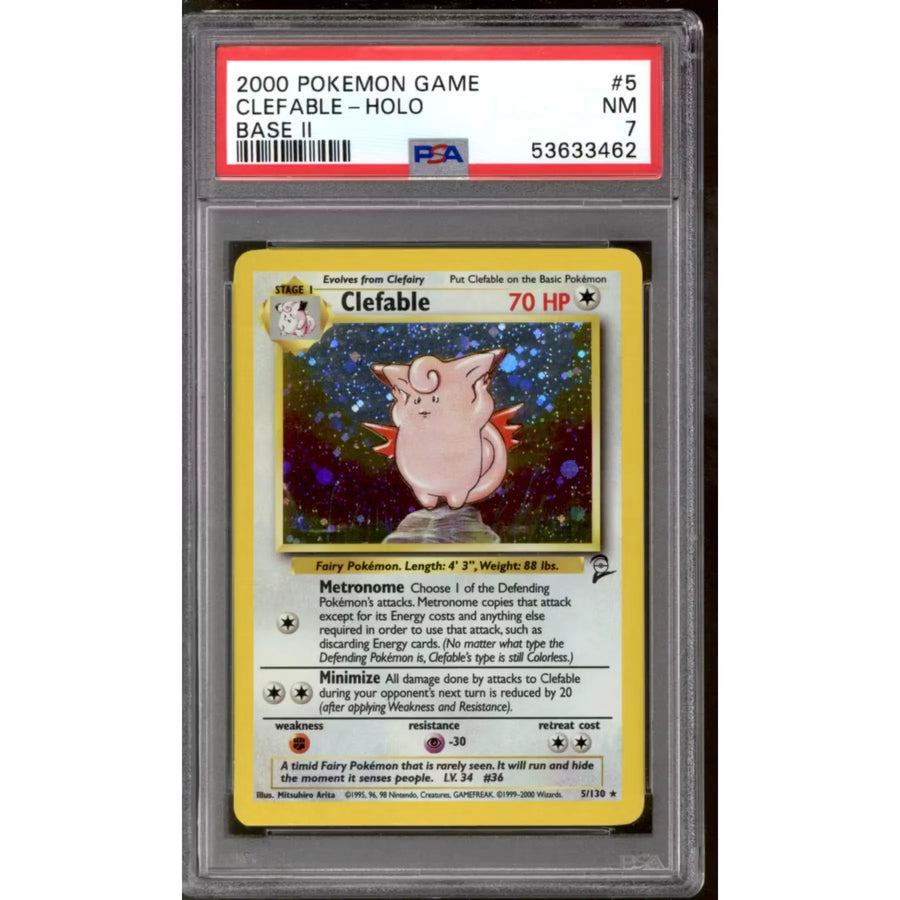 Pokemon Base Set 2 Clefable 5/130 | PSA 8
