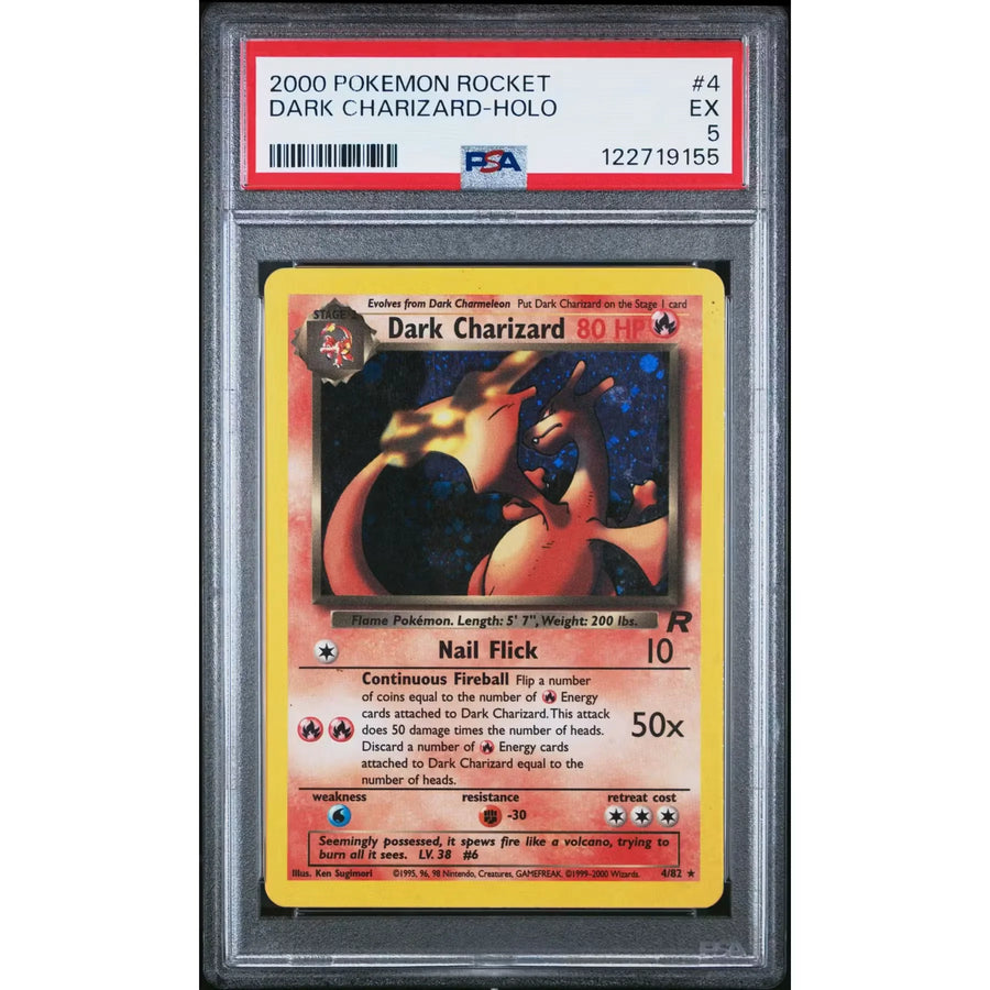 Pokemon Team Rocket Dark Charizard 4/82 | PSA 5