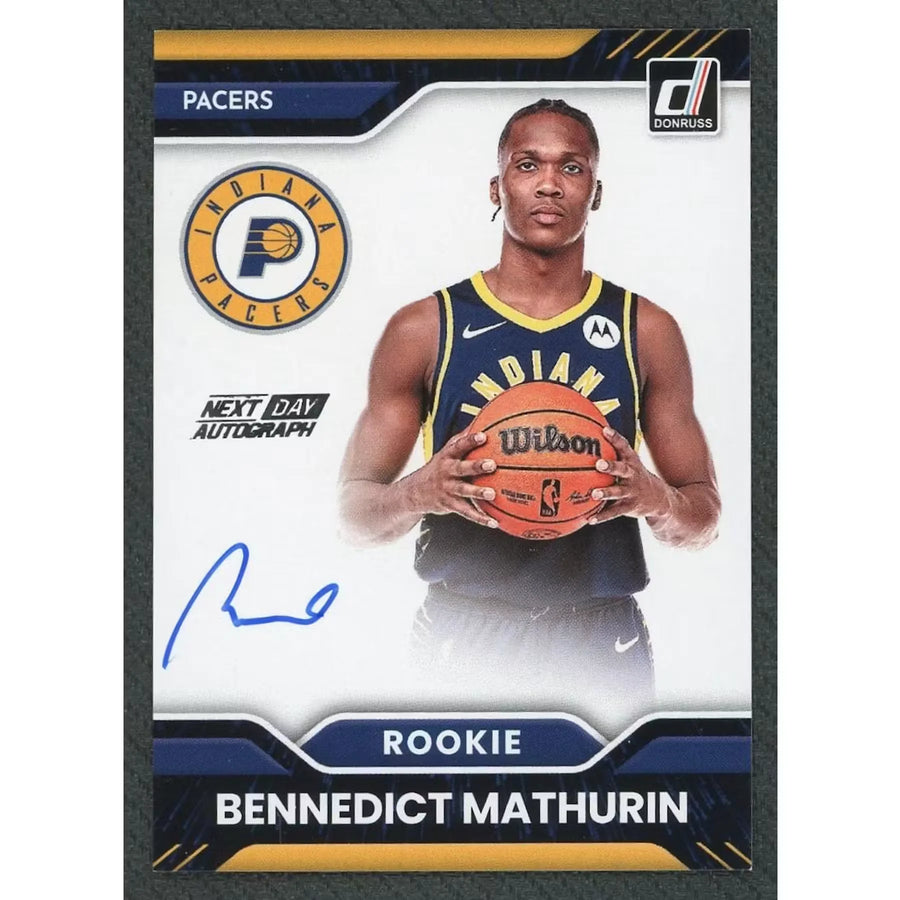 Bennedict Mathurin Signed Rookie Card | 2022-23 Panini Donruss Next Day Auto