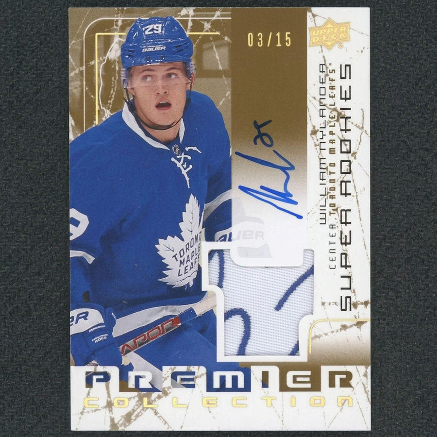 William Nylander Signed 2016-17 Upper Deck Premier Rookie Card | Auto Patch/15