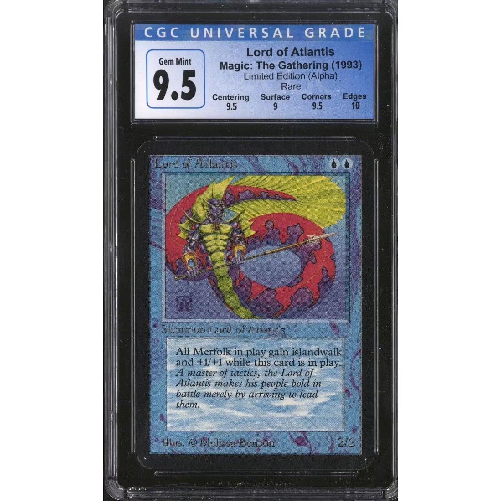 Magic the Gathering Alpha Lord of Atlantis | CGC 9.5 Gem Mint