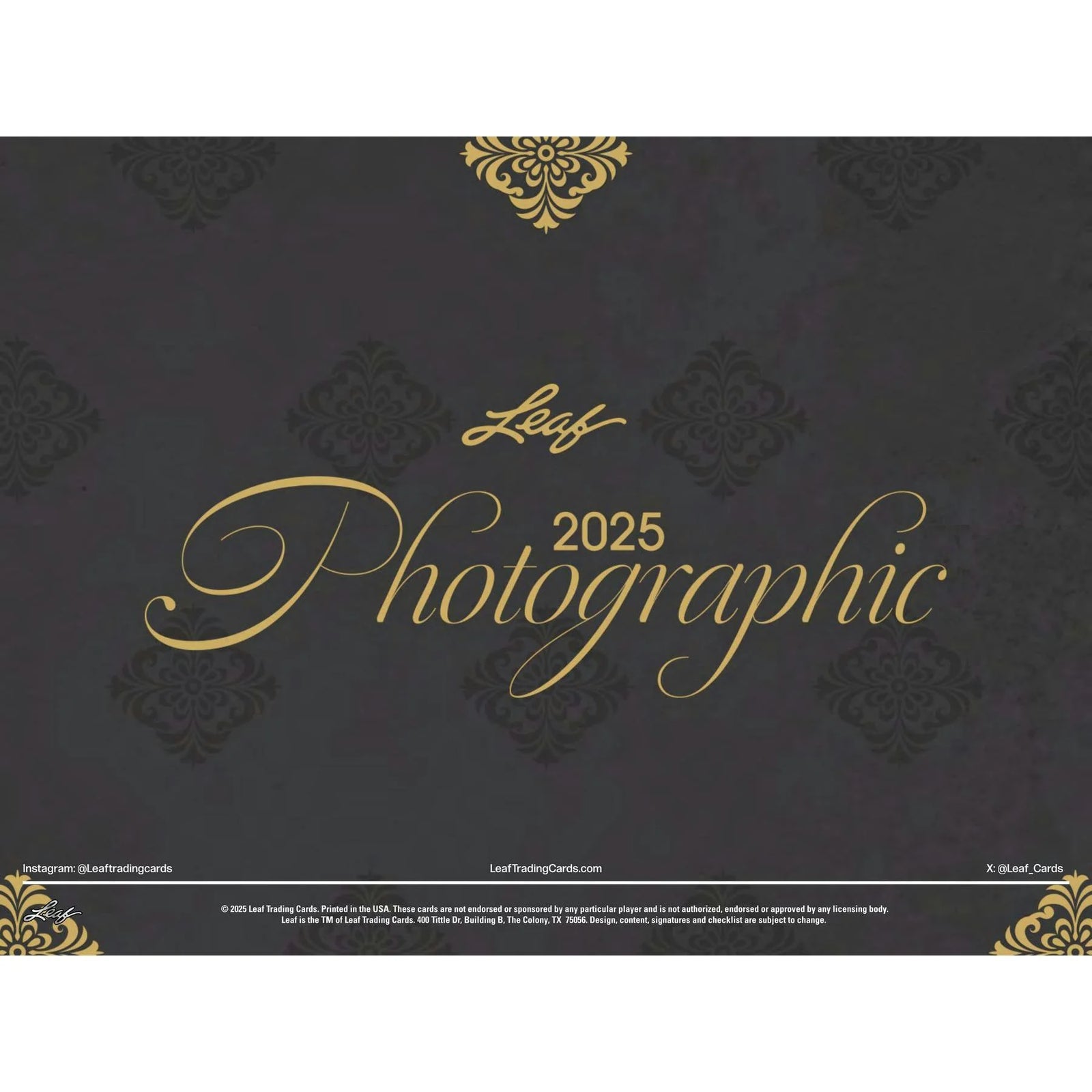DRAFT - 2025 Leaf Photographic Hobby 10-Box Case | SKU BVAU0WZZ51