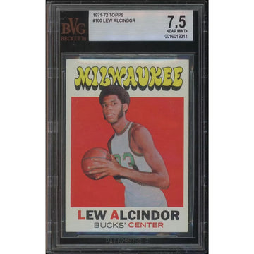 1971-72 Topps Basketball Lew Alcindor #100 Card | BVG 7.5 NM+
