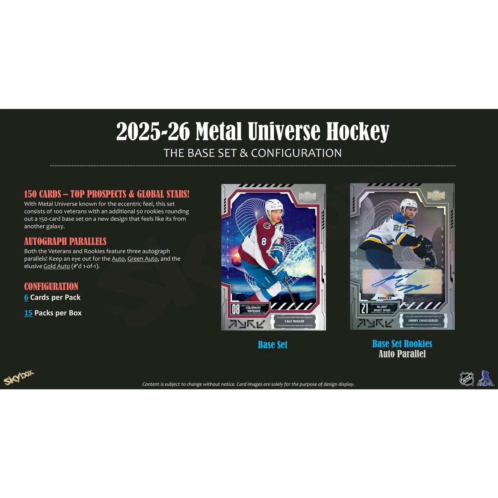 DRAFT - 2025/26 Upper Deck Skybox Metal Universe Hockey Hobby Box