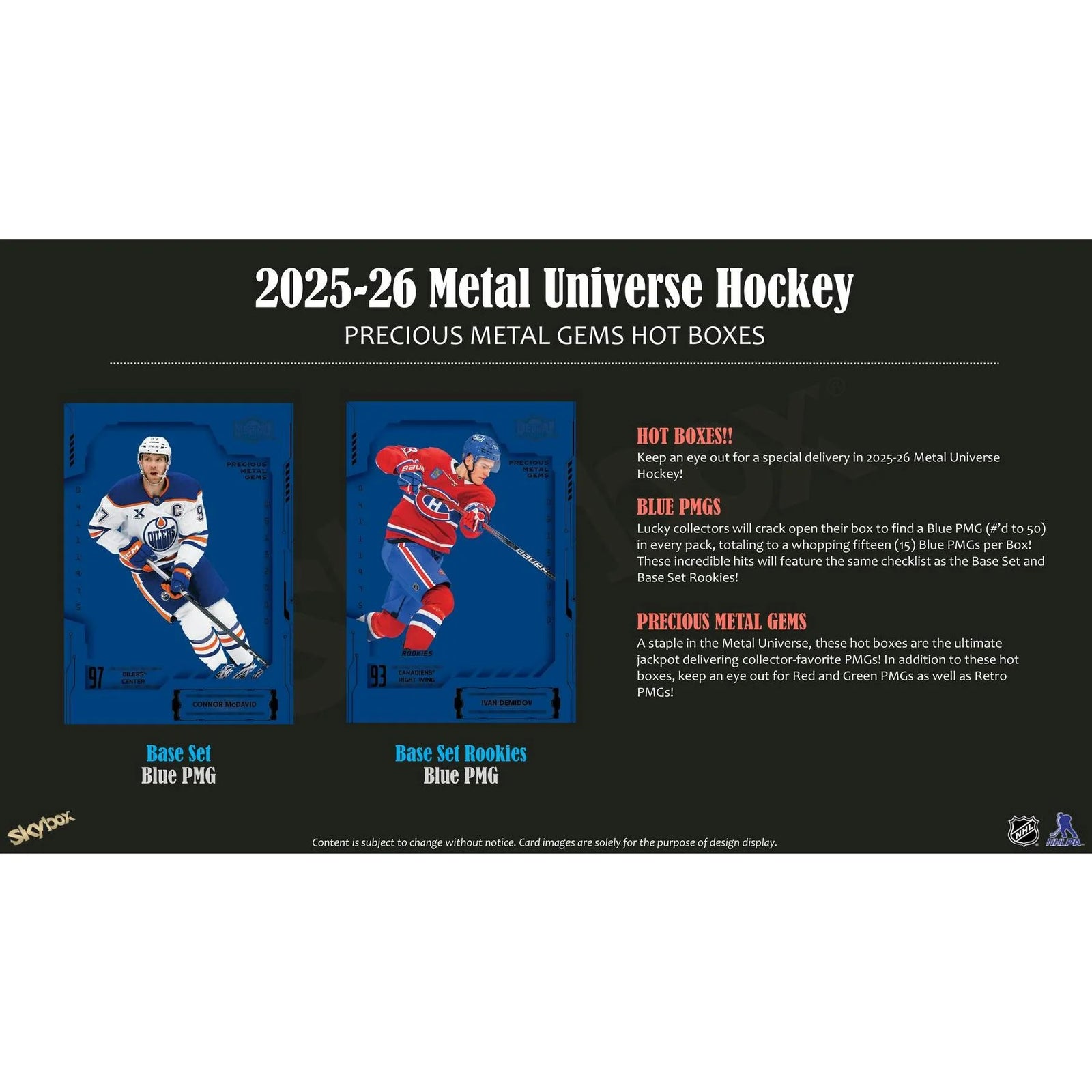 DRAFT - 2025/26 Upper Deck Skybox Metal Universe Hockey Hobby Box