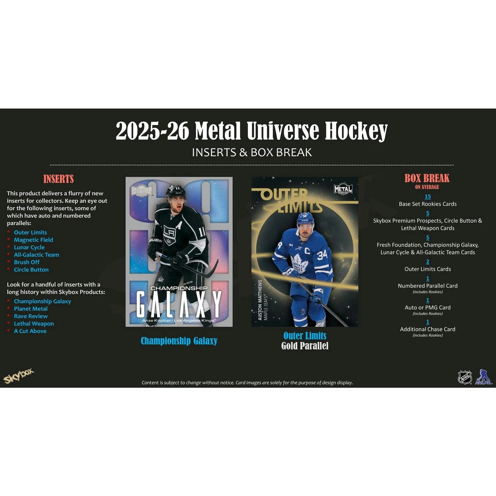 DRAFT - 2025/26 Upper Deck Skybox Metal Universe Hockey Hobby Box
