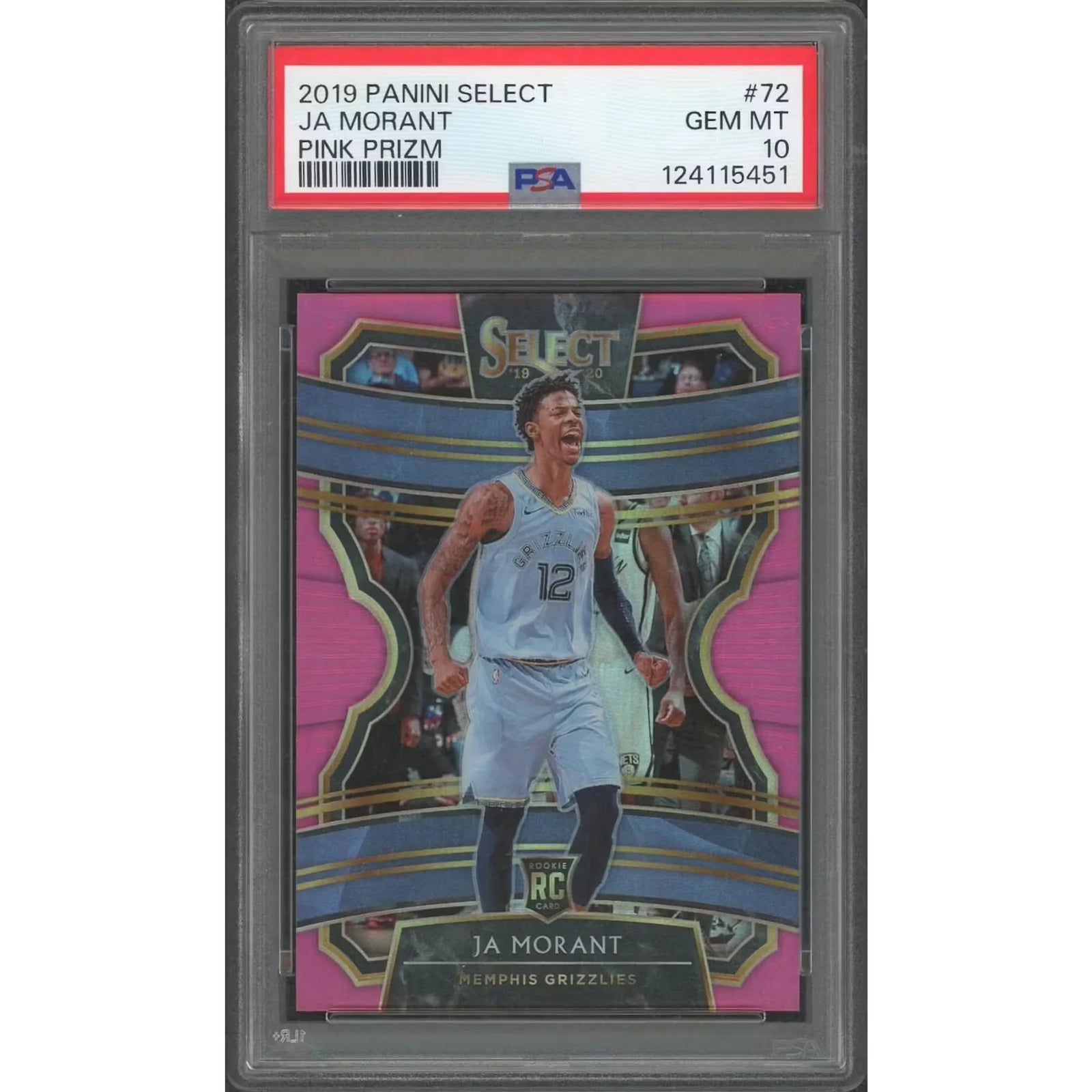 Ja Morant 2019-20 Panini Select Pink Parallel | PSA 10