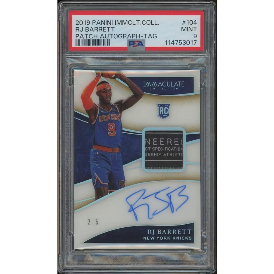 RJ Barrett Signed 2019-20 Panini Immaculate Rookie Card | PSA 9 Mint