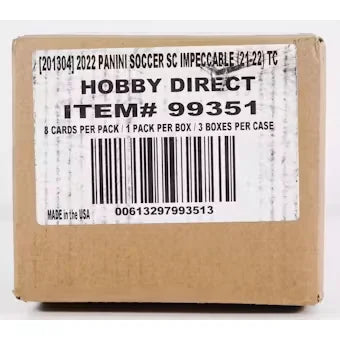 2021-22 Panini Impeccable Premier League Soccer 3-Box Hobby Case (Ships Sealed Only)
