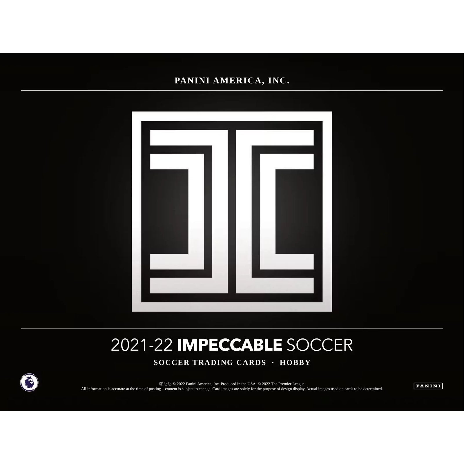 2021-22 Panini Impeccable Premier League Soccer 3-Box Hobby Case (Ships Sealed Only)