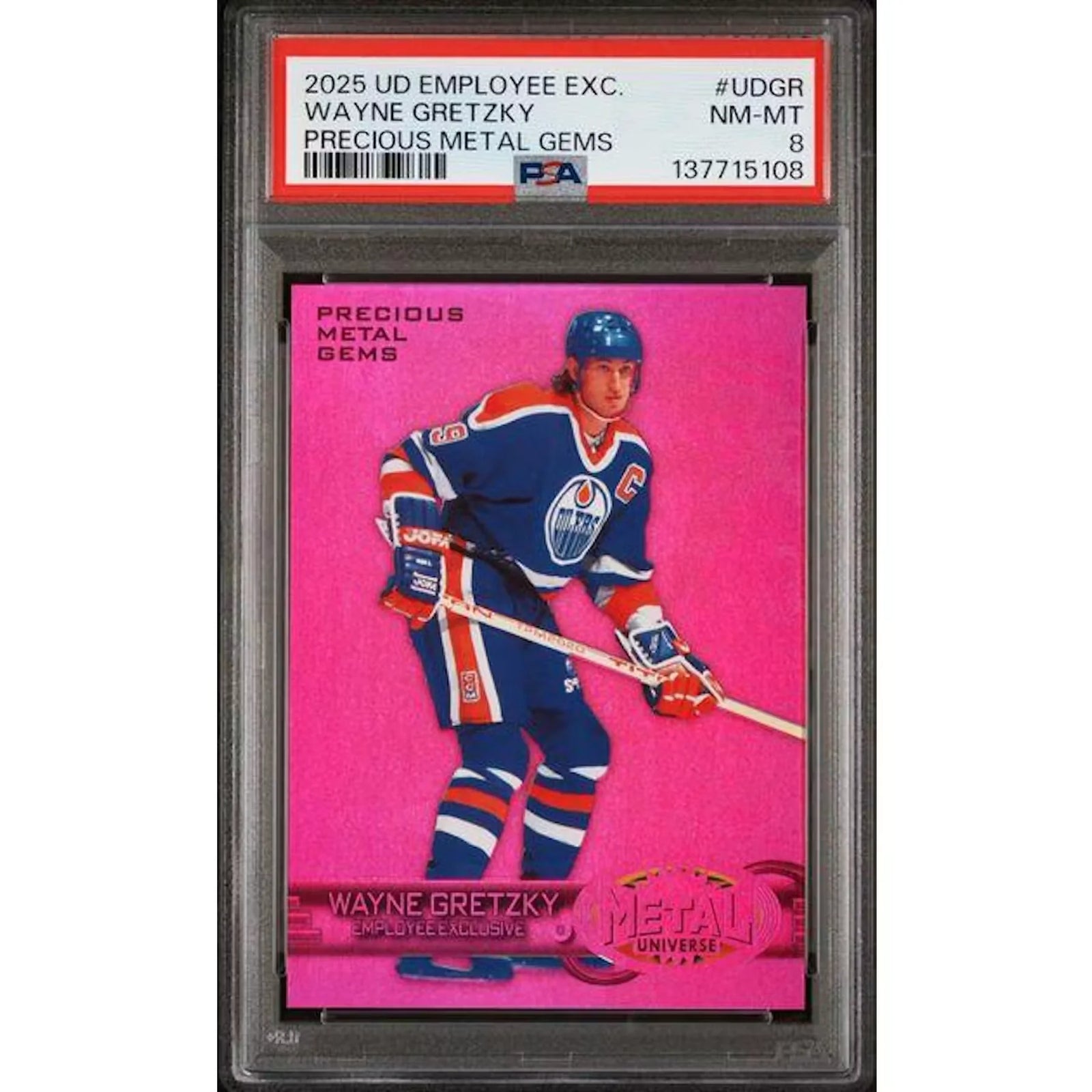 2025 Precious Metal Gems PMG Wayne Gretzky Employee Exclusive PSA 8