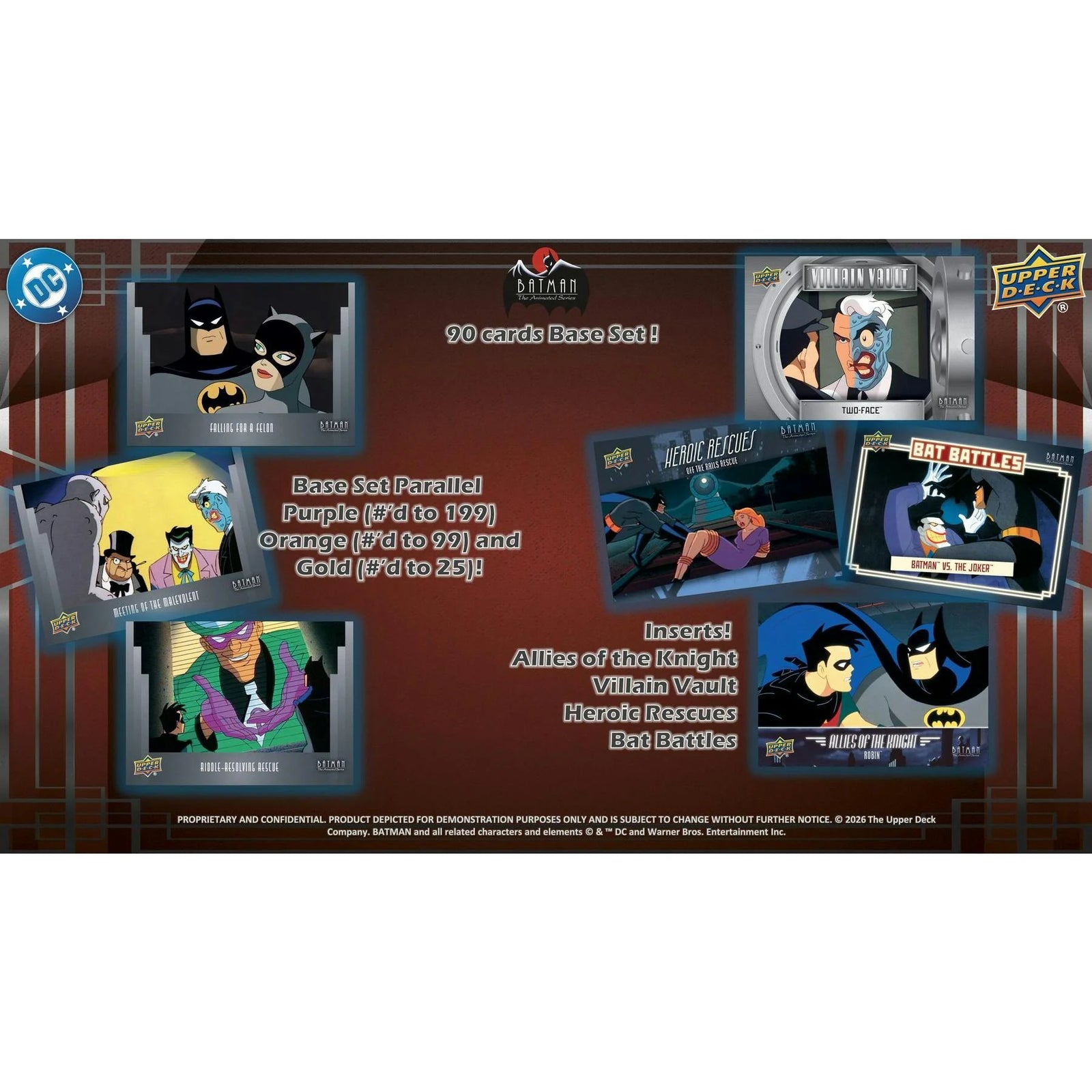 DRAFT - 2026 Upper Deck Batman The Animated Series Hobby 12-Box Case